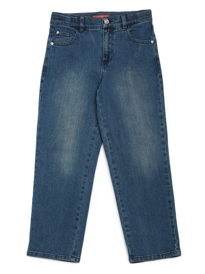 High-Waist Straight Leg Denim Jeans (7-16)