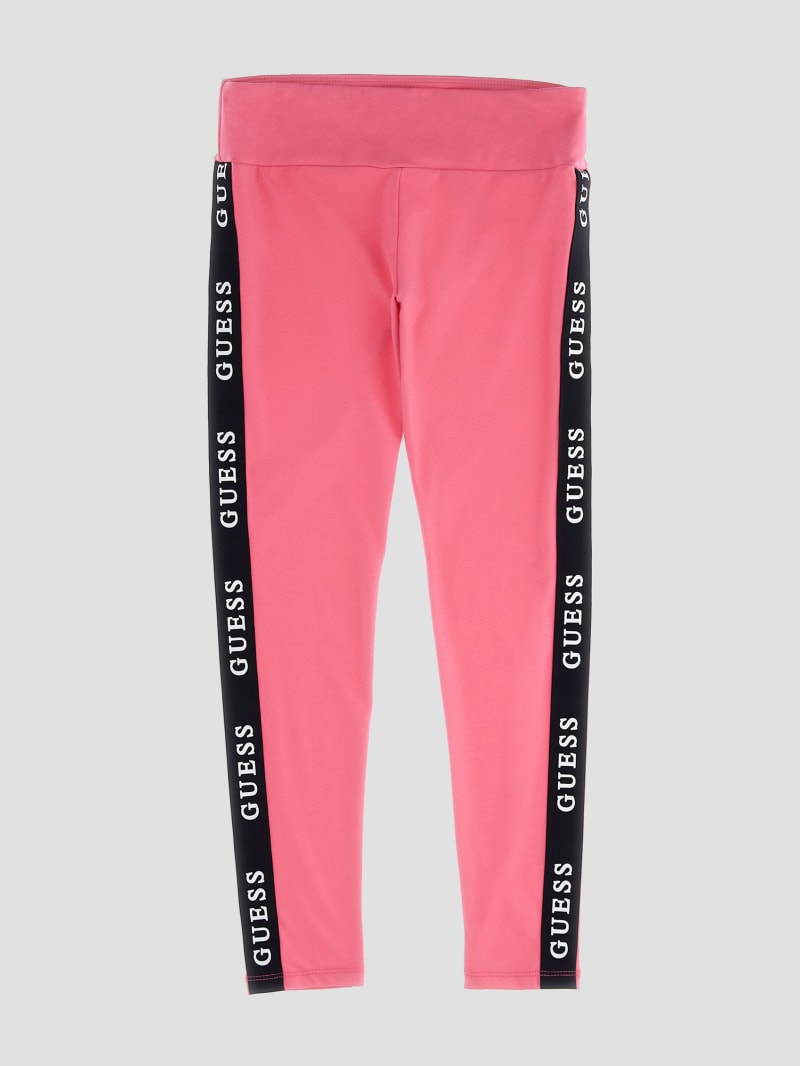 Guess - Pink Cotton Logo Leggings