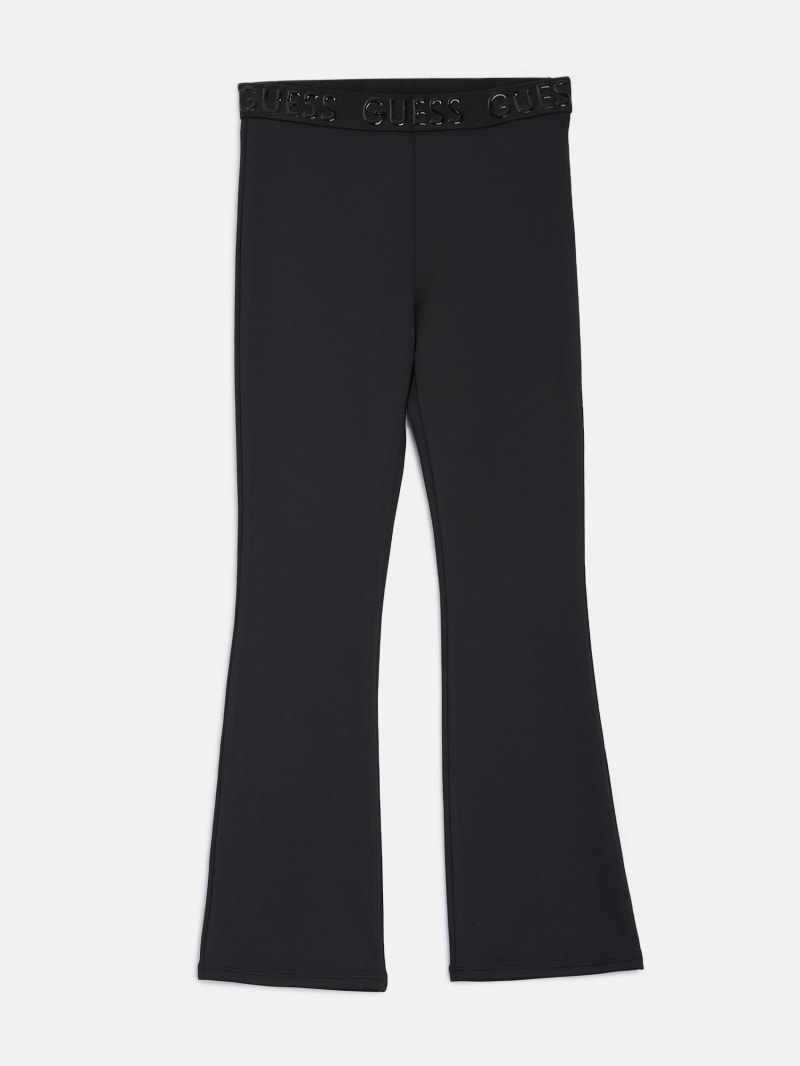 Presley Flared Ribbed Pants in Black - Glue Store