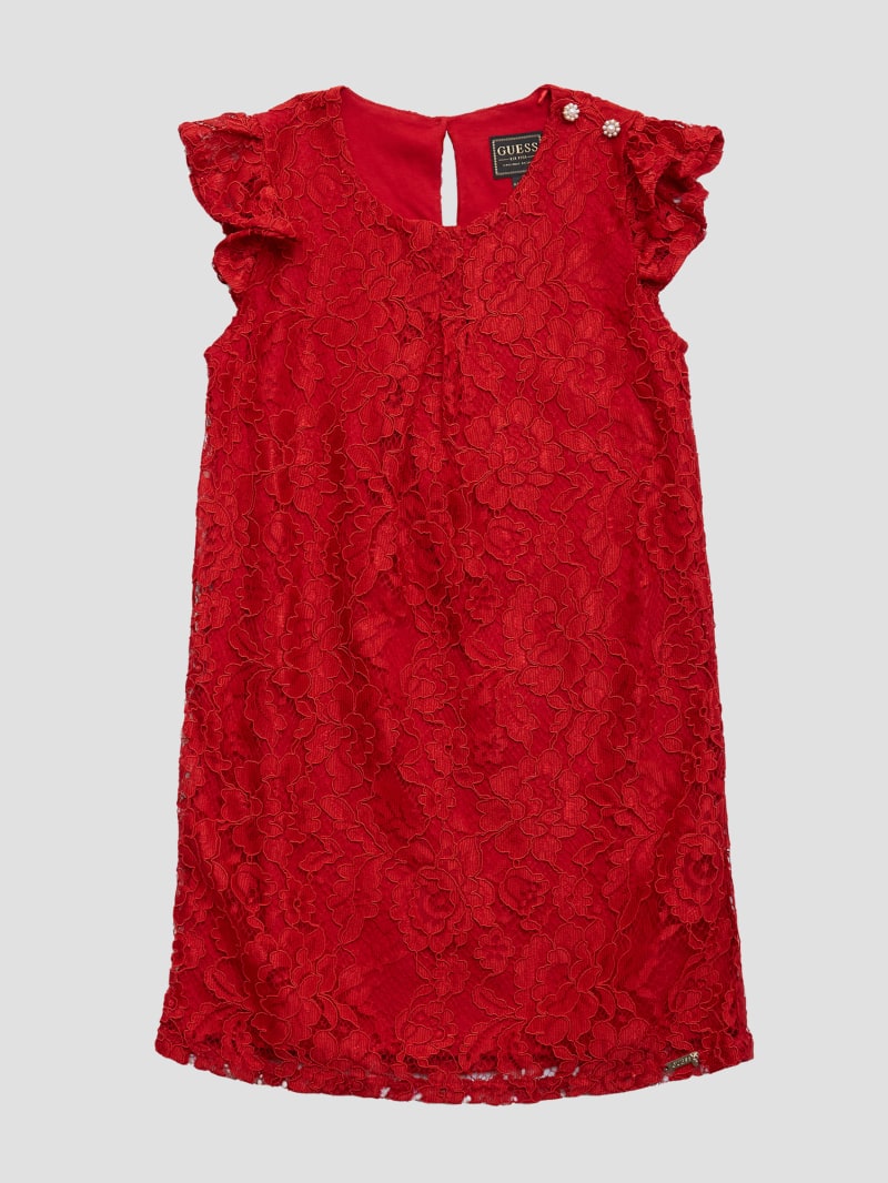 Guess red lace dress sales