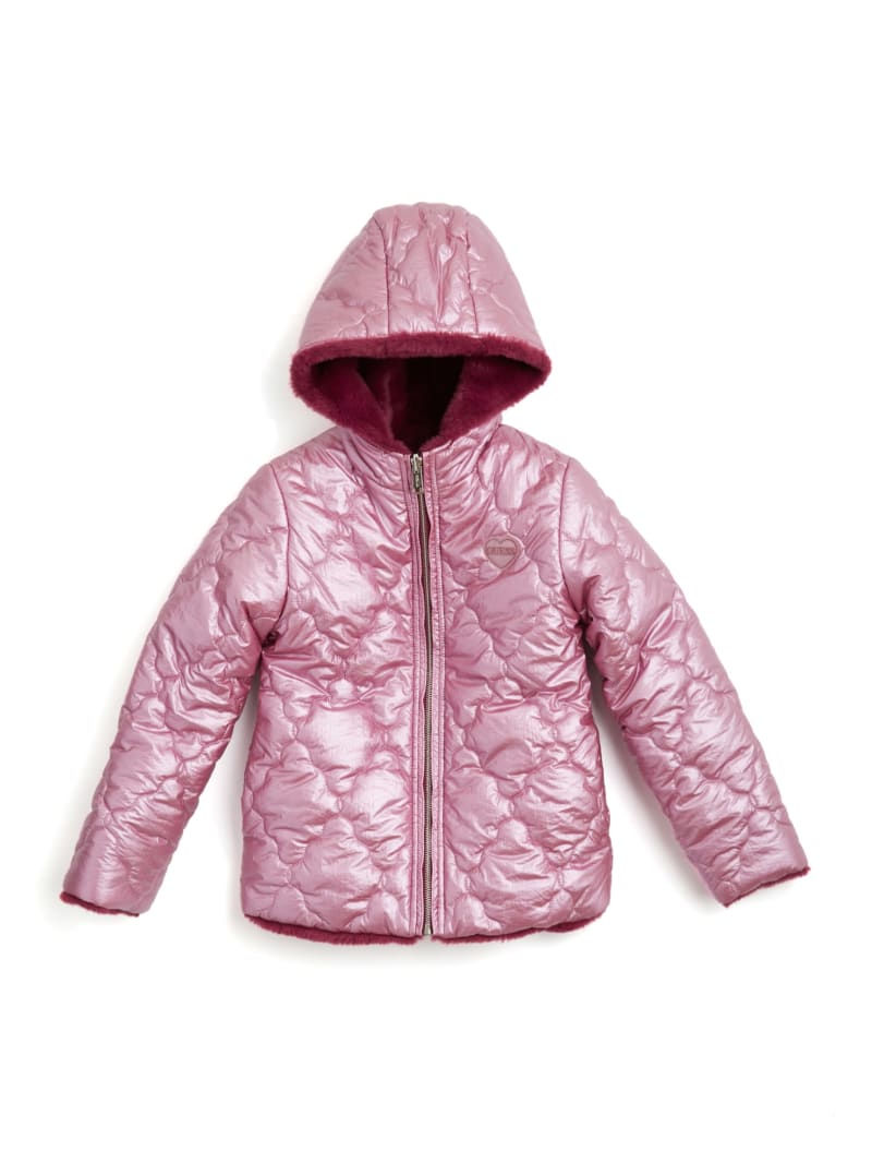 GUESS Reversible Hooded Jacket 7 16 Pink