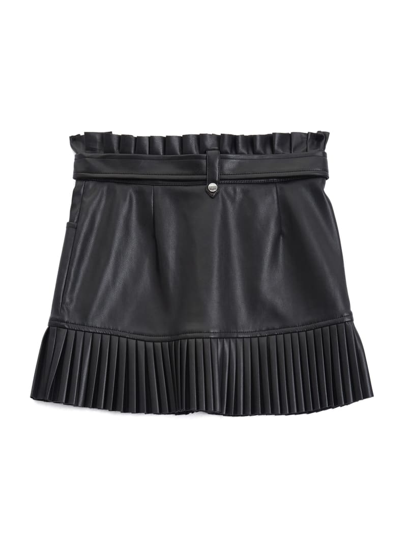 Faux-Leather Midi Skirt (7-16)