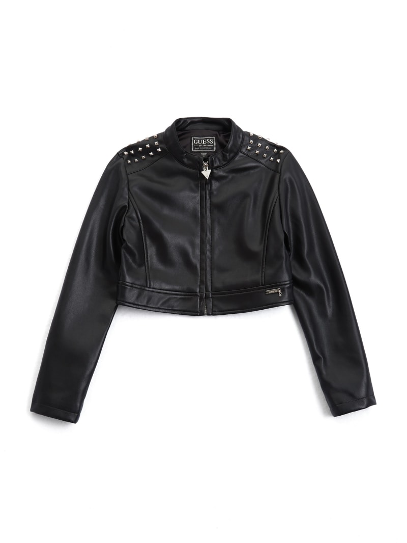 Faux-Leather Zip Jacket (4-16) | GUESS