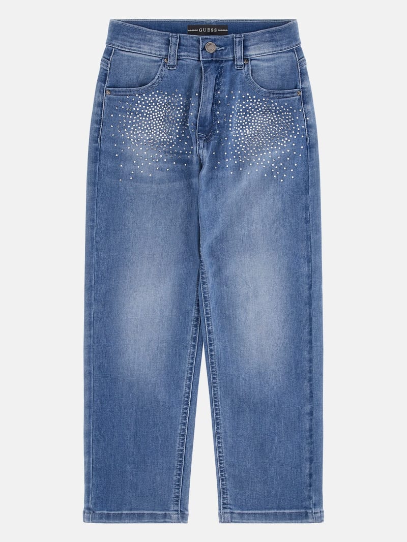 Rhinestone Straight Jeans (7-16)