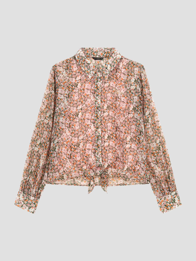 Floral Chiffon Bow Shirt (7-16) | GUESS Canada