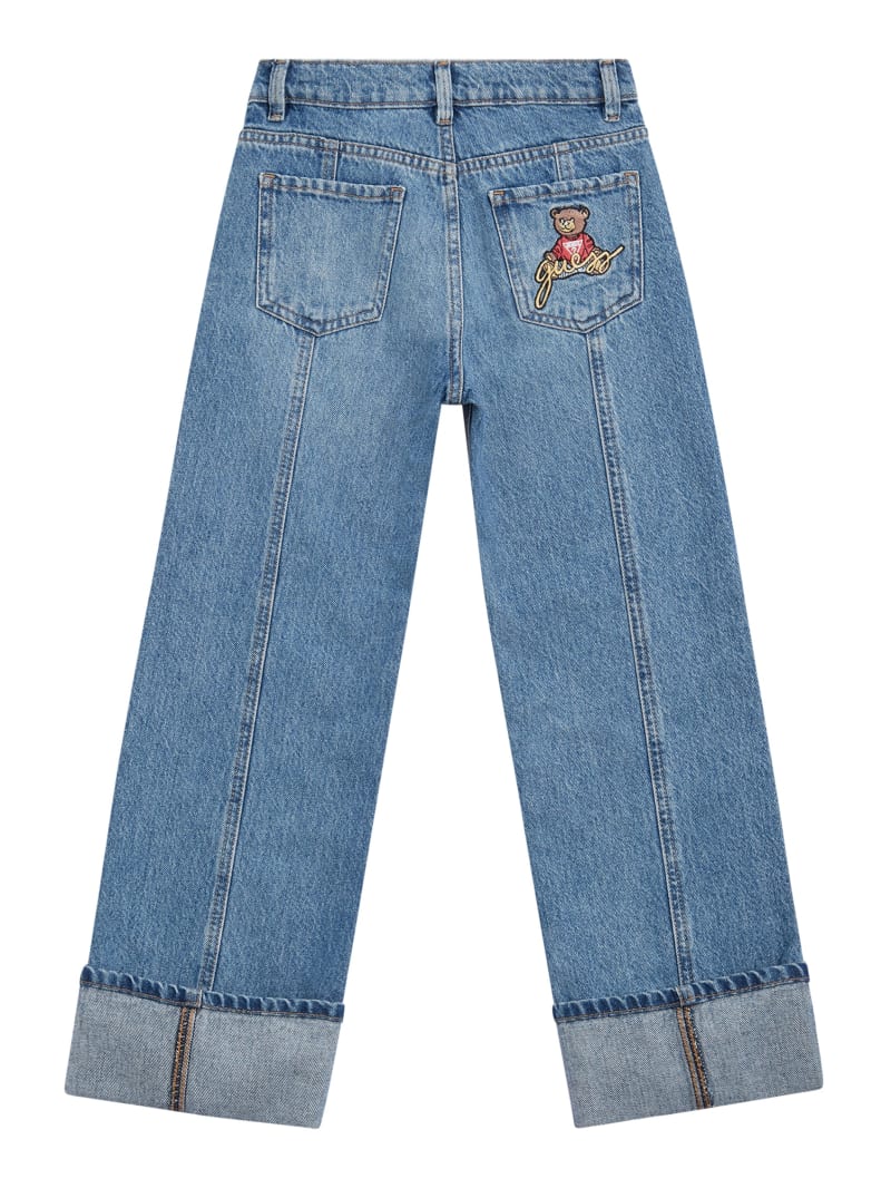 Bear Logo Wide-Leg Jeans (7-16) | GUESS Canada