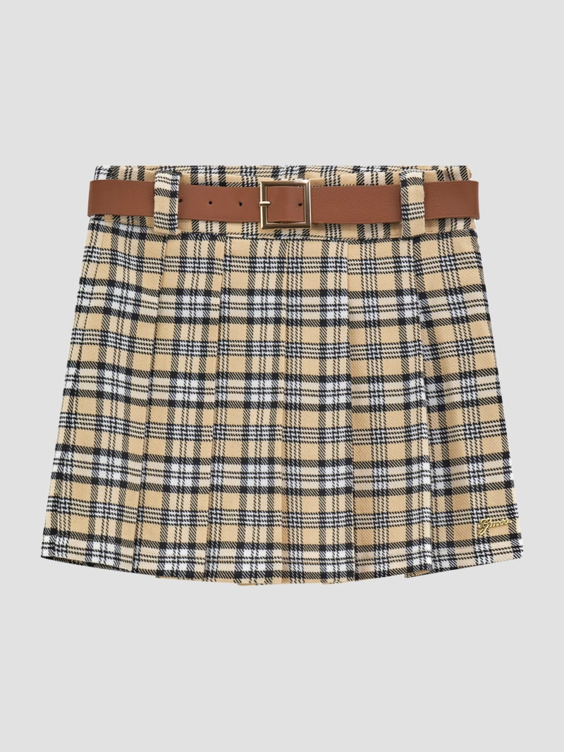 スカート Mardi Mercredi Plaid pleated mini skirt brown S50033 10-2-24-