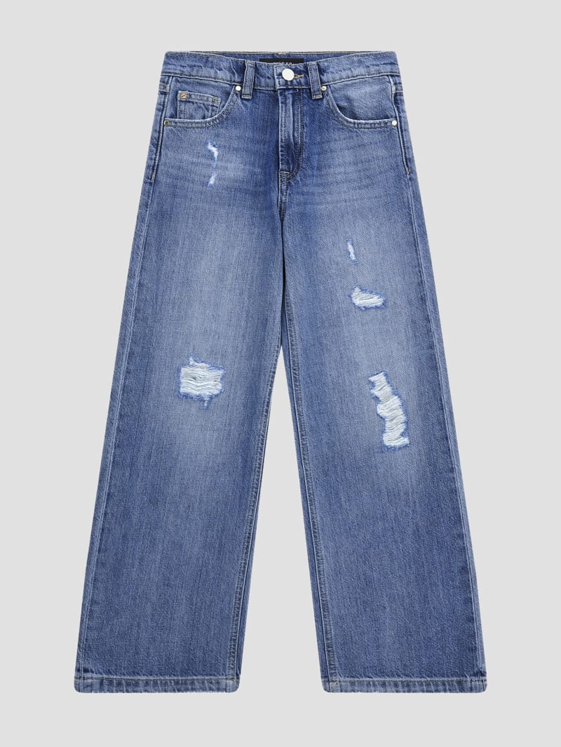 90s Distressed Wide Leg Jeans (7-16)