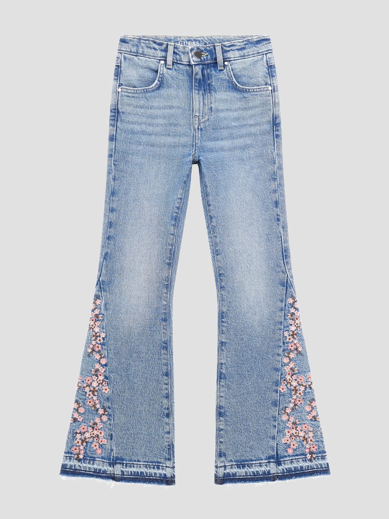 GUESS Eco Adeline Floral High-Rise Flare Jeans