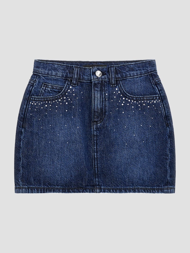 Rhinestone Denim Skirt (7-16) | GUESS