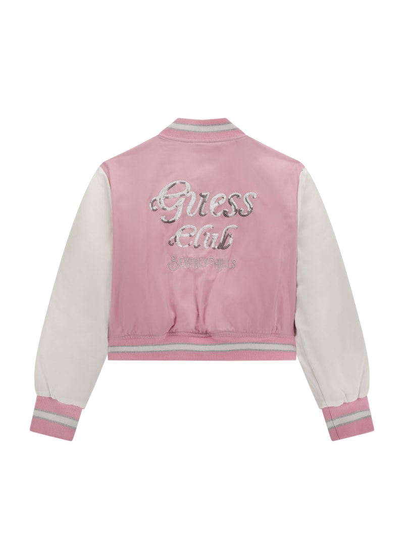 Guess pink bomber jacket discount