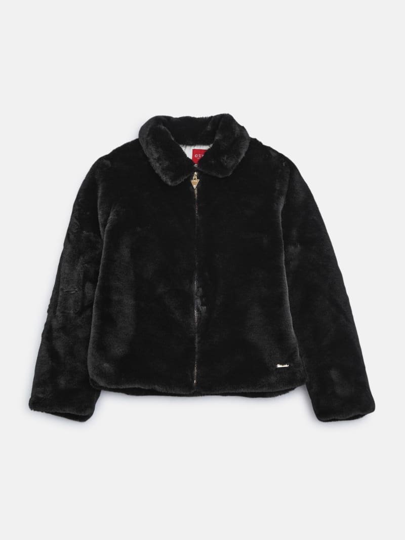 Topshop black faux fur jacket on sale