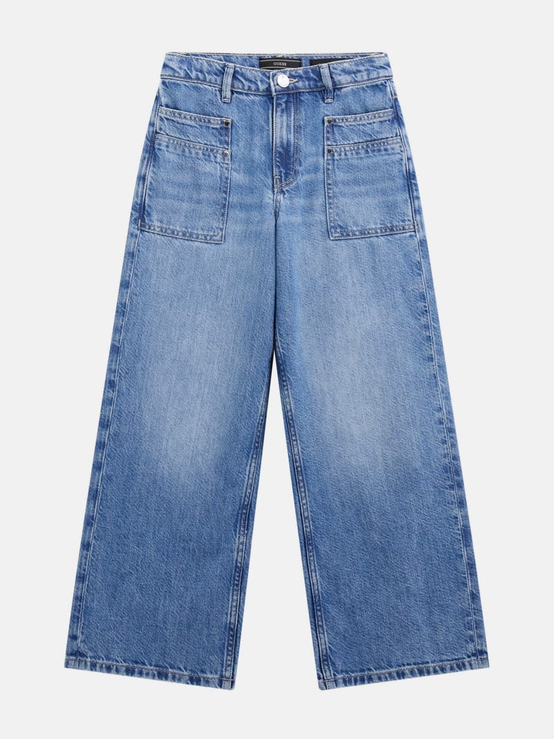 GUESS® Kids Relaxed Wide-Leg Jeans (7-16) Girls