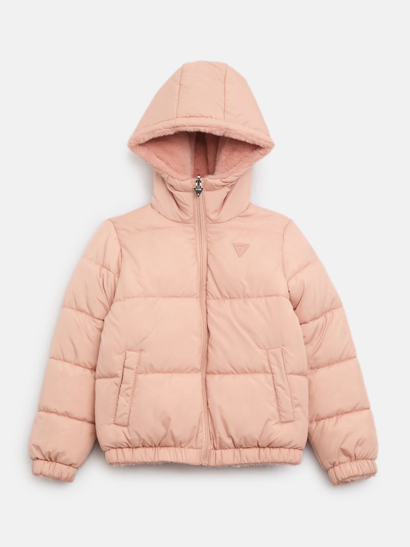 希少美品✨GUESS✨フーディダウンジャケット✨ピンクリアルファー✨スパンコール Pink Guess Coat by Guess - Pickle