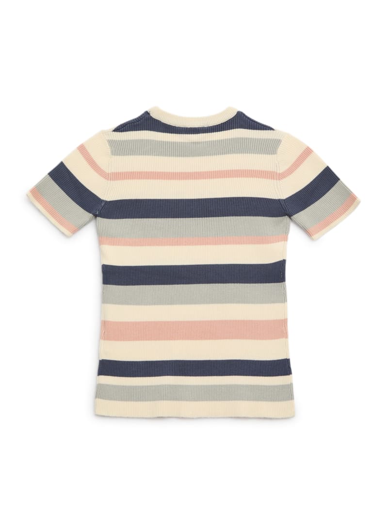 【in a row】[UNISEX] Four Season Stripe Knit Stripe Collared Knit | Unison Label