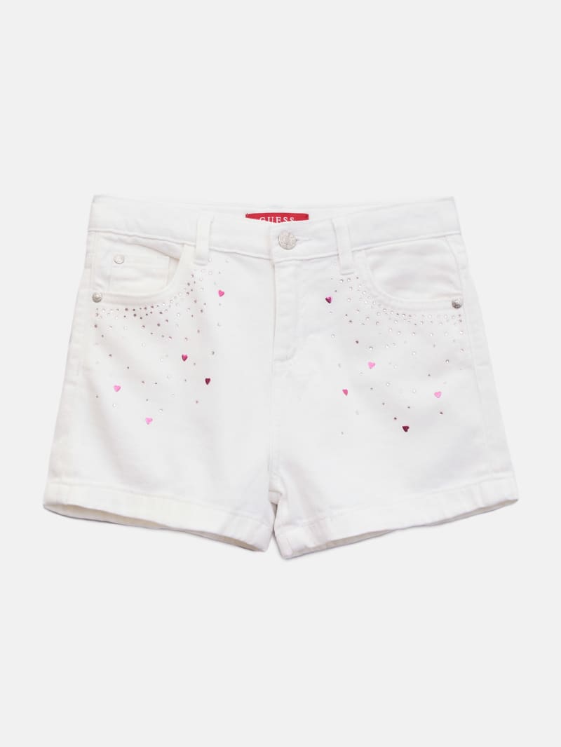 Rhinestone Denim Shorts (7-14) | GUESS Factory