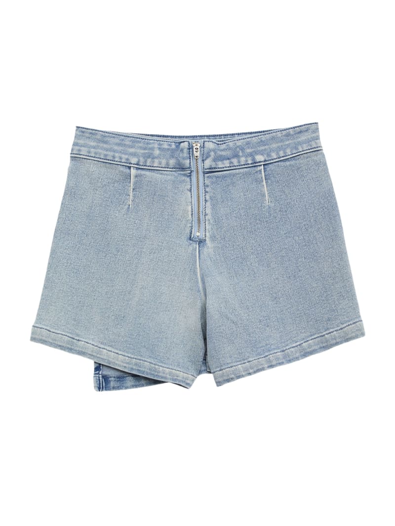 アキラナカ Vilja front panel denim SK Zulema Denim Skort (7-14) | GUESS Factory