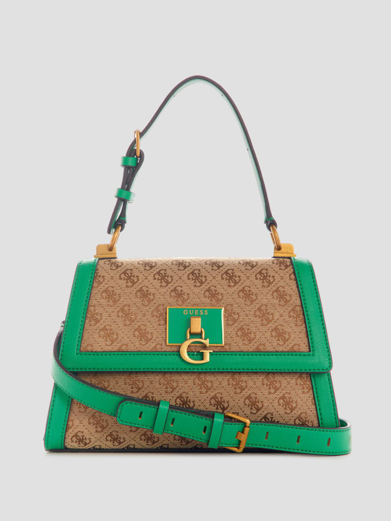  GUESS Stephi Jacquard Logo Girlfriend Satchel : GUESS:  Clothing, Shoes & Jewelry