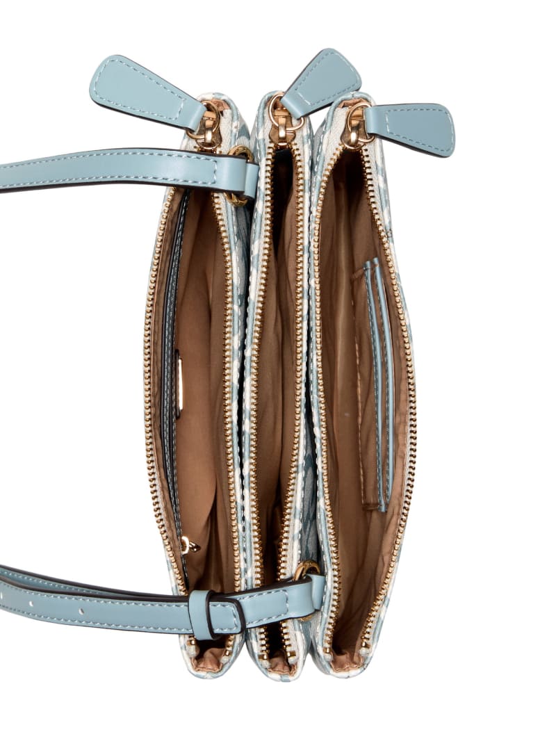 Akir Triple Compartment Logo Crossbody | GUESS Factory