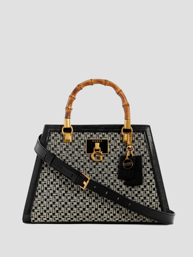  GUESS Stephi Jacquard Logo Girlfriend Satchel : GUESS:  Clothing, Shoes & Jewelry