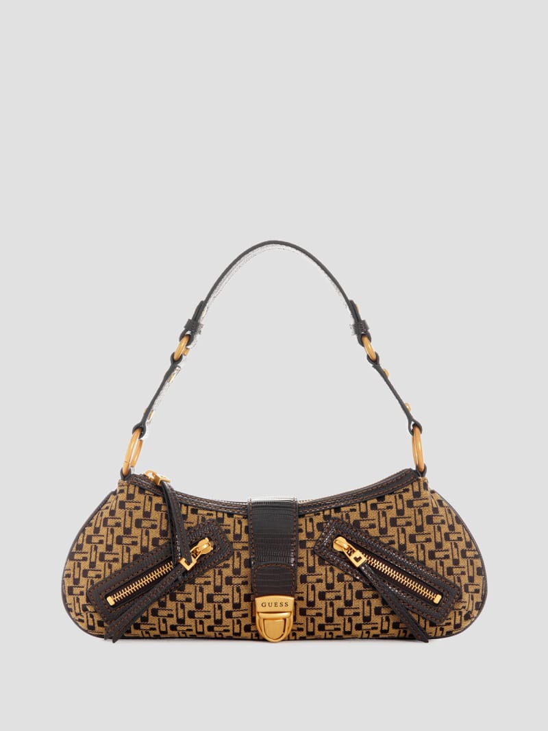 Belle Vintage Zip-Top Shoulder Bag | GUESS