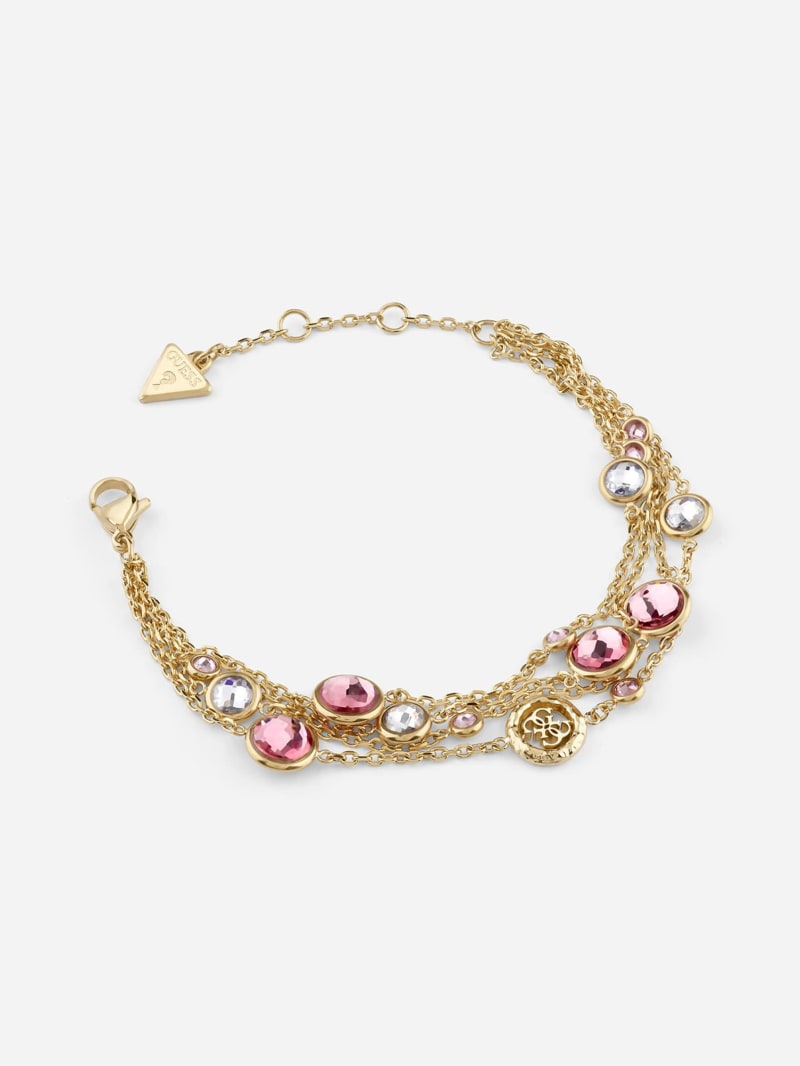 ゆらお Llife RIPPLE BRACELET Gold-Tone and Colored Stone Layered Bracelet | GUESS