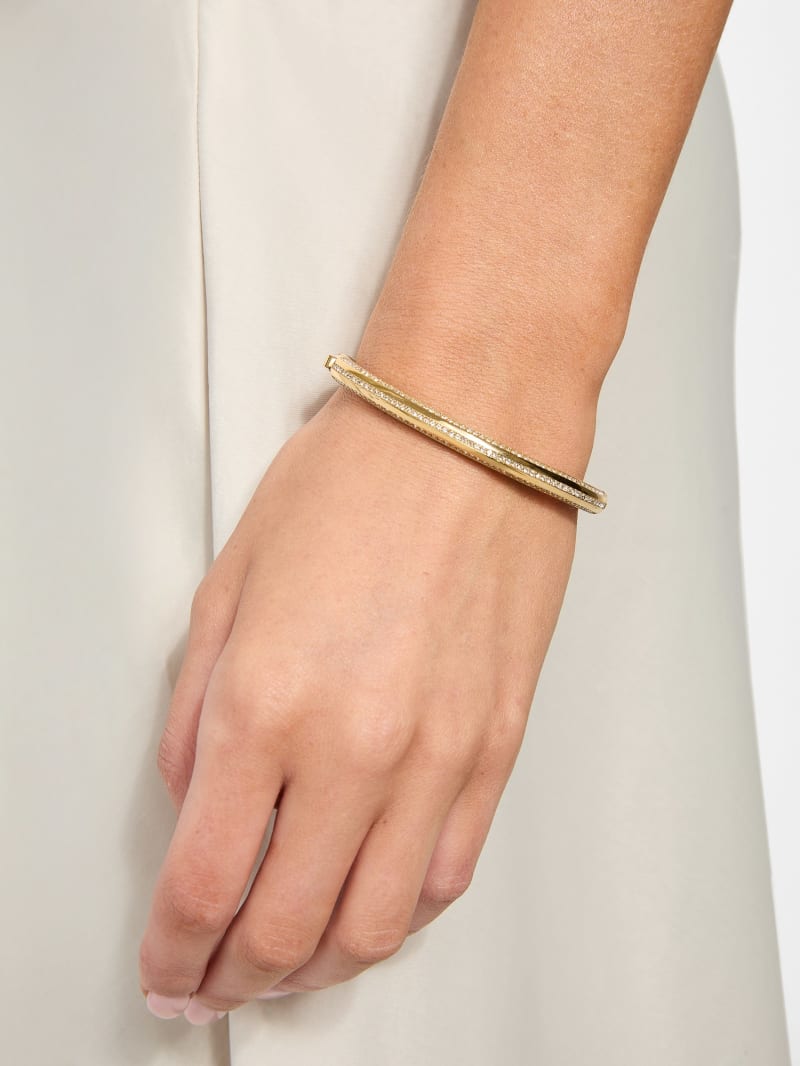 Gold-Tone Pavé Bangle