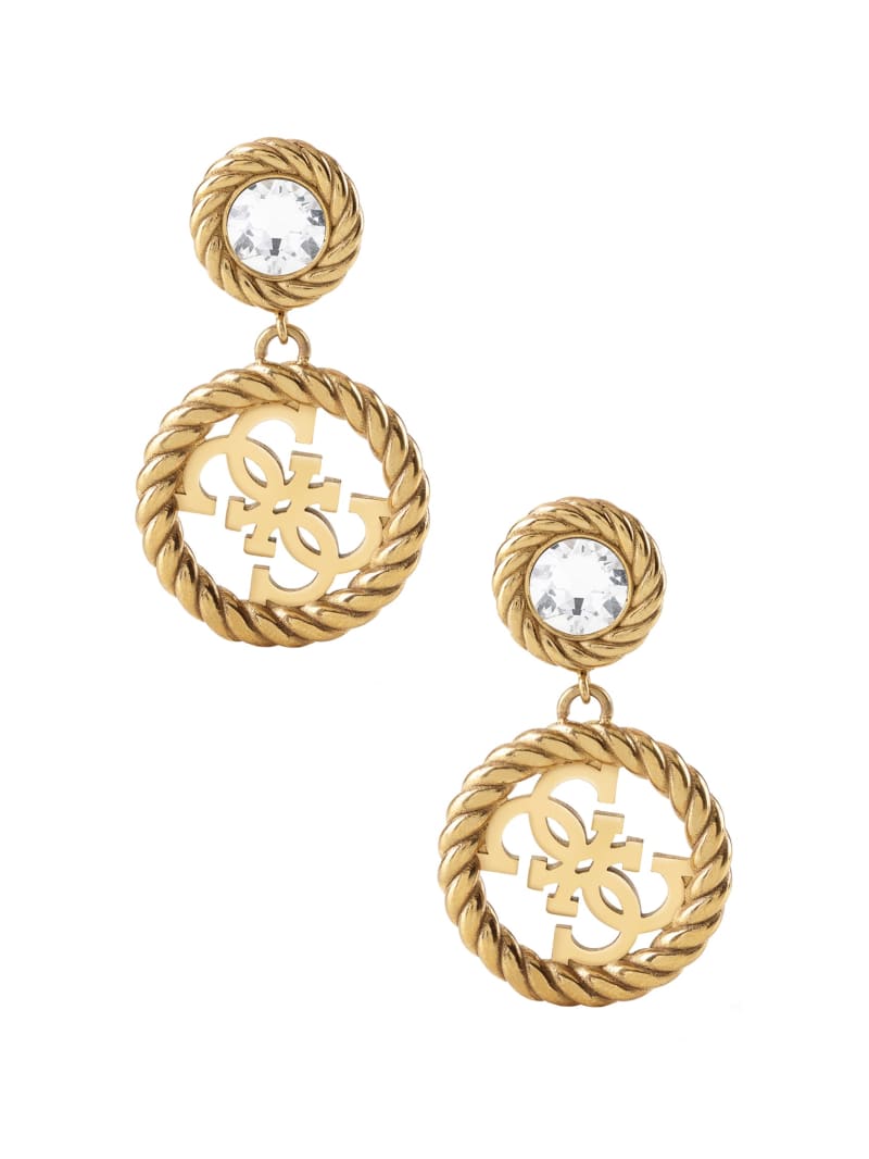 Gold-Tone Quattro G Logo Drop Earrings