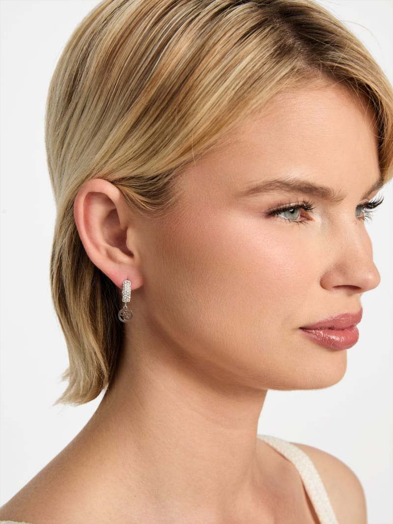 lui jewelry ヘアクリップ大　オフホワイト LC Lauren Conrad Earrings Silver-Tone Cubic Zirconia Small