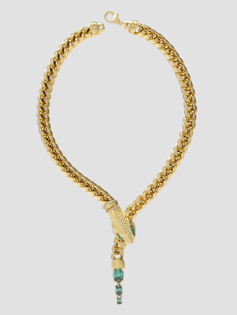 14K Gold-Plated Snake Necklace
