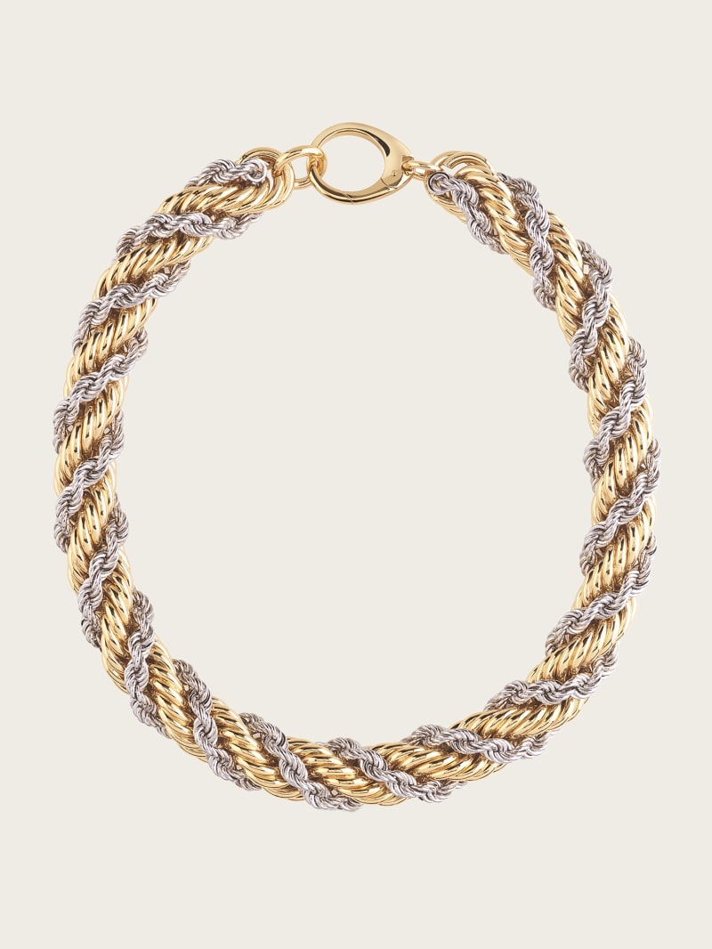 Mixed Metal Double Rope Necklace GUESS Canada