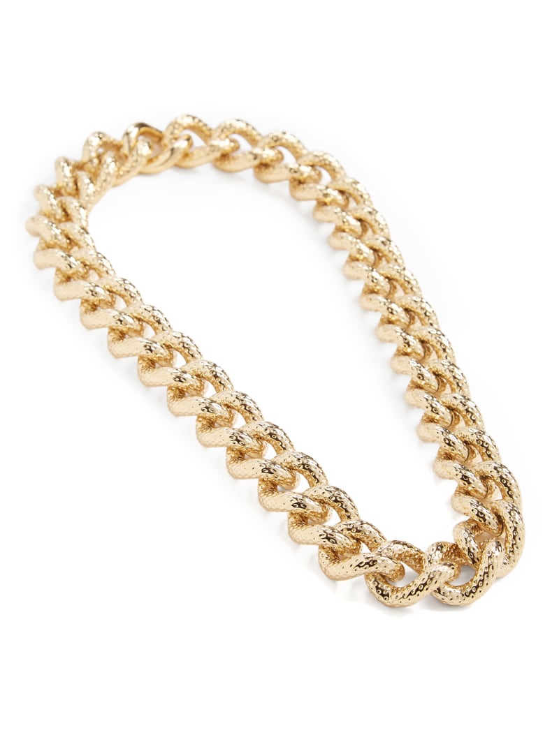 Gold-Tone Textured Medium Necklace