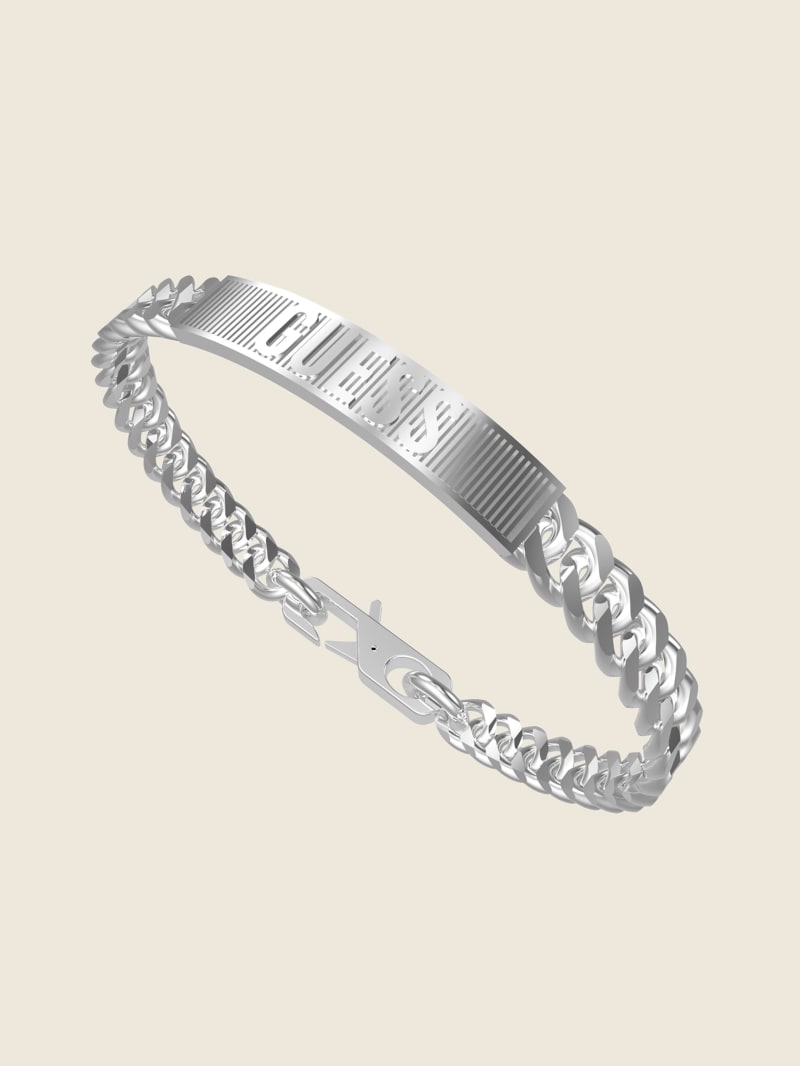 Silver-Tone Curb Chain Bracelet