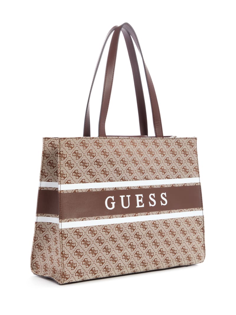 Guess Monique Logo-Print Tote - JY789423-BRO