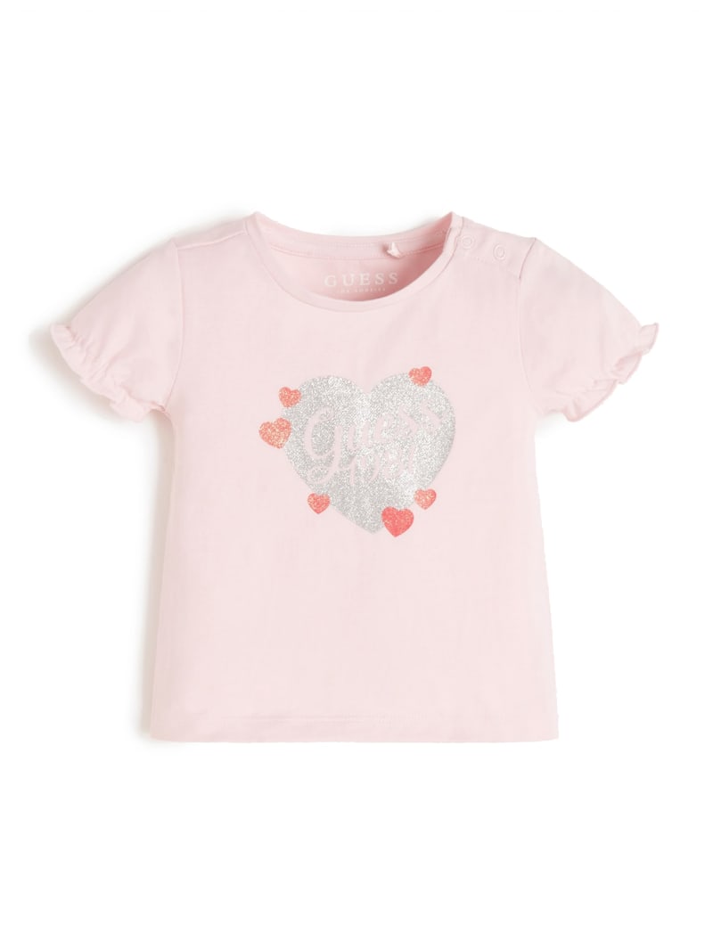 T-shirt à motif de cœur à paillettes (2-7)
