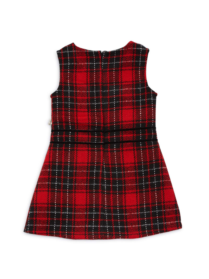 Kmart Little Girls Red White Black Plaid Dress With Leggings Combo