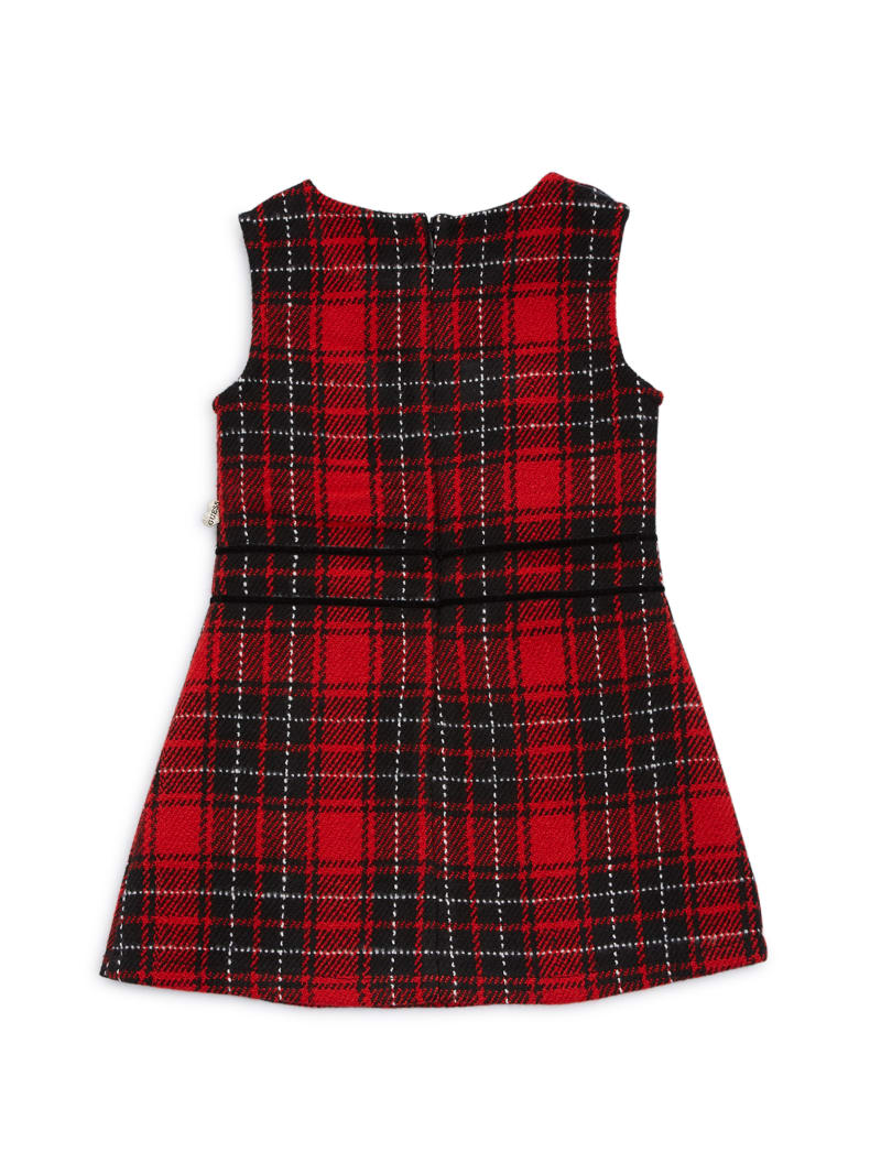Girls red check dress store