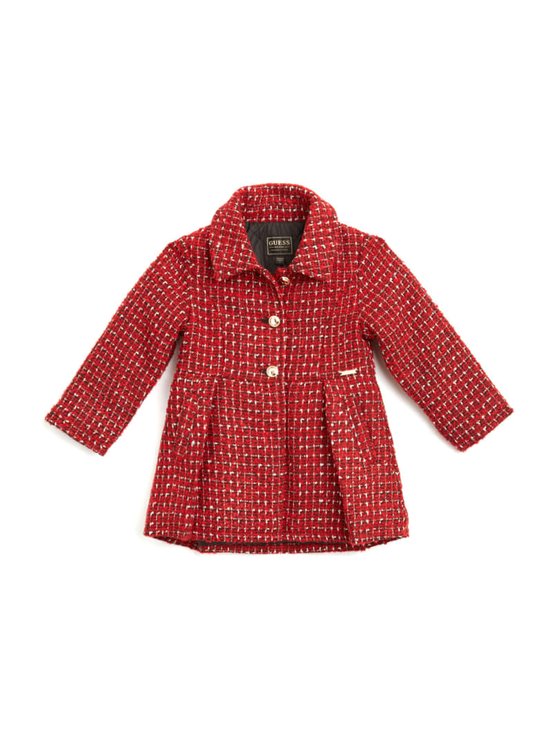 Guess tweed coat sales