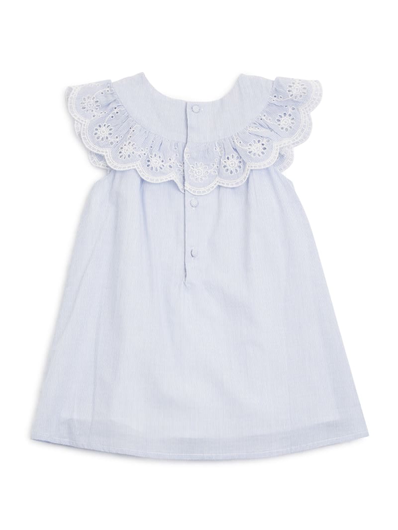 Eyelet Trim Pinstripe Dress (2-7)