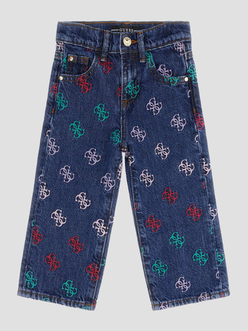 '90s Logo Embroidered Jeans (2-7)