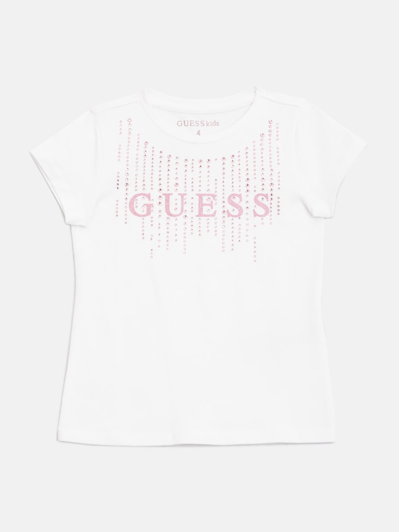トップス RHINESTONE OG LABEL BABY TEE WHITE RHINESTONE OG LABEL BABY TEE WHITE – BlackEyePatch