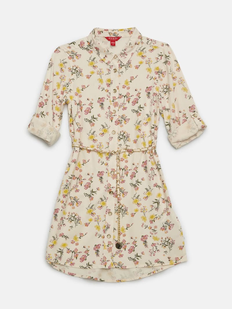 Guess yellow floral dress sale