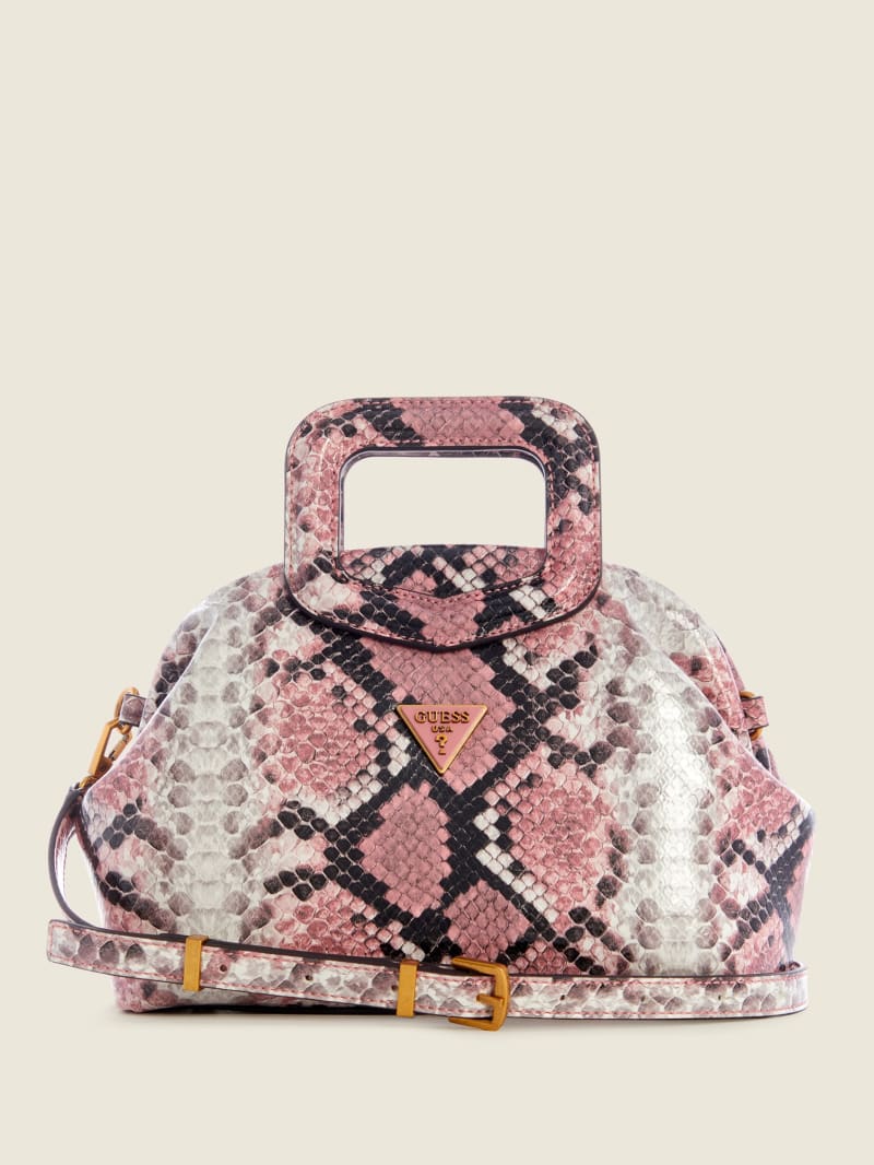 Errin Snakeskin Small Frame Satchel | GUESS