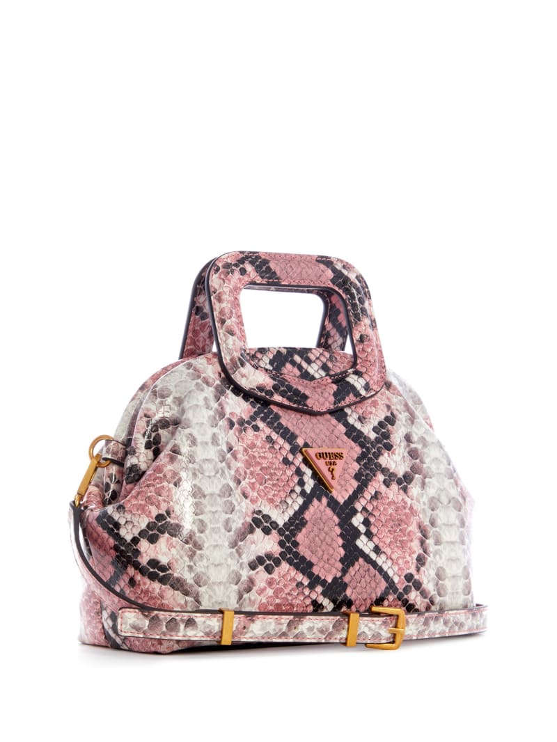 Errin Snakeskin Small Frame Satchel GUESS