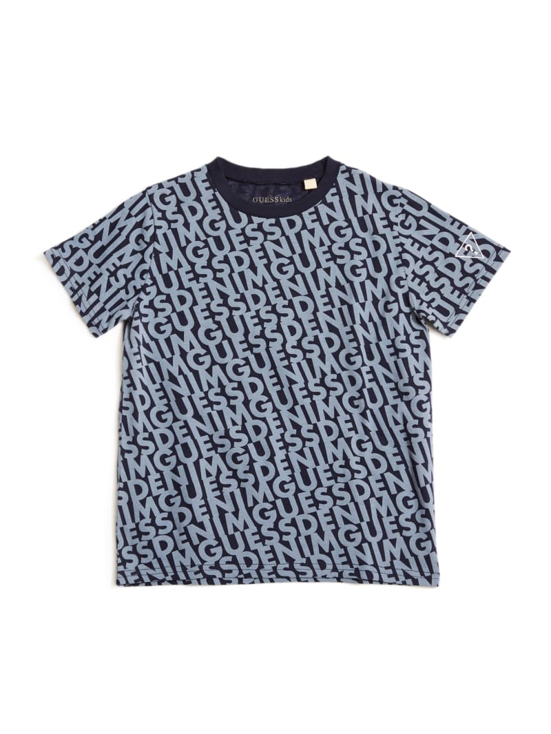 guess repeat logo crewneck