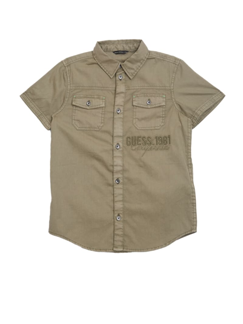 Embroidered Logo Twill Shirt (7-16)