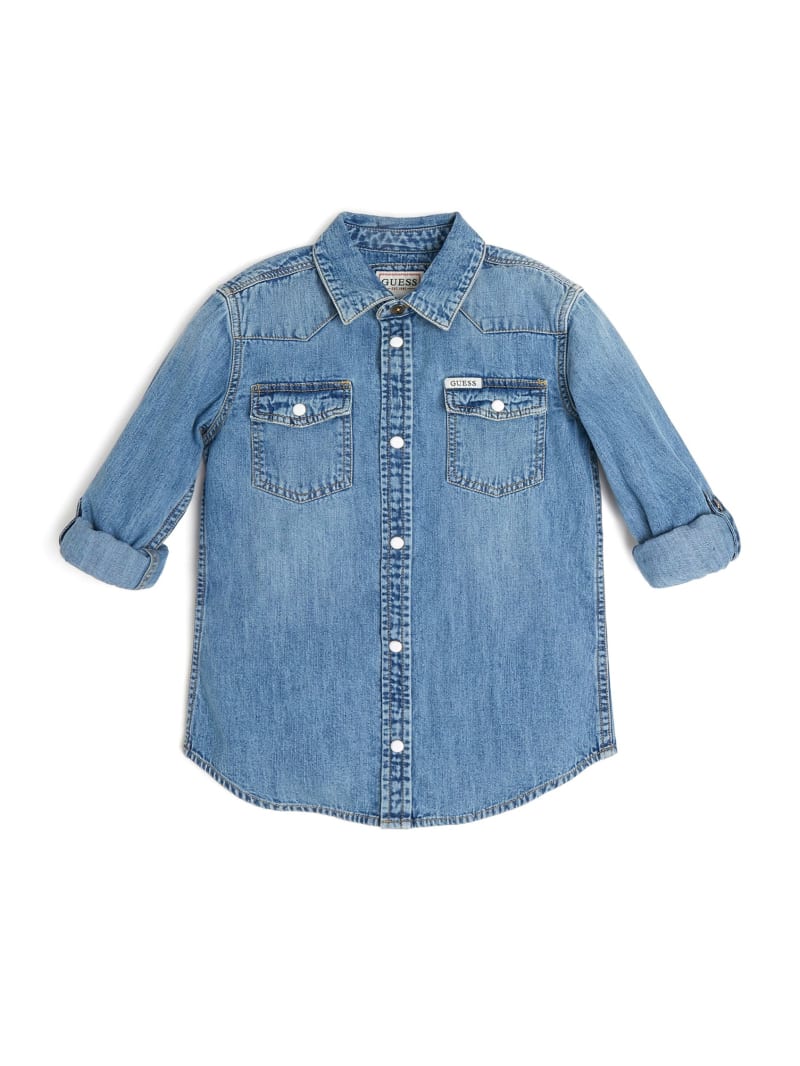 MiniMe Denim Indigo Shirt (7-14) | GUESS Canada