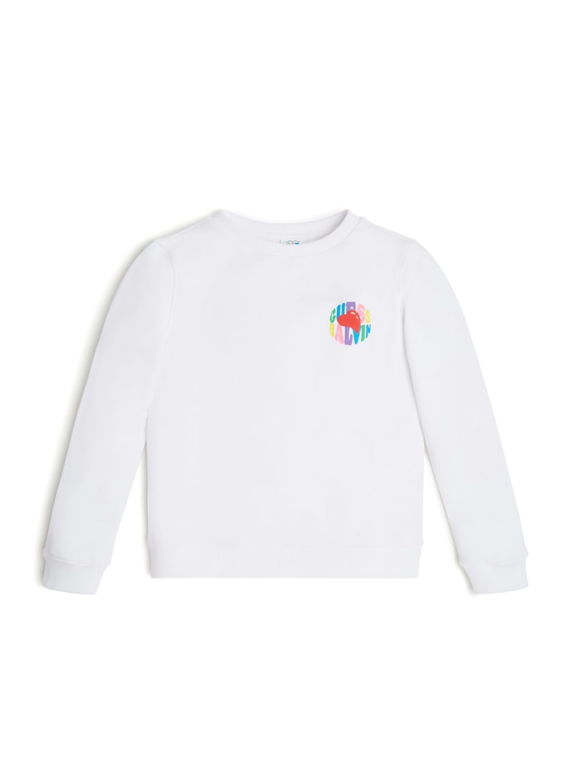 guess originals ecru crewneck sweatshirt