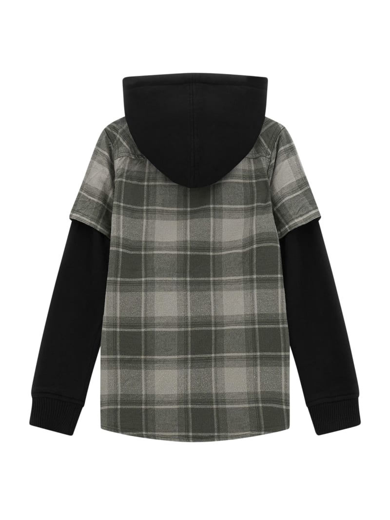 Layered Plaid Shirt 7 16 GUESS Canada