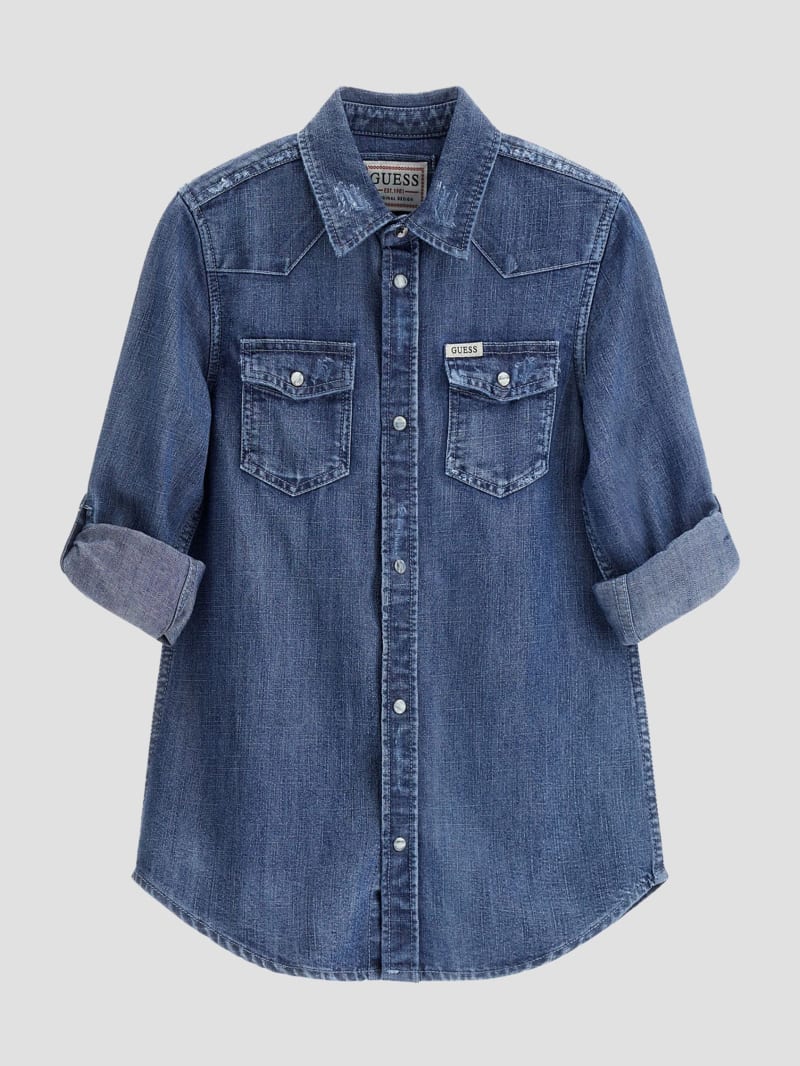 Guess chambray shirt sales
